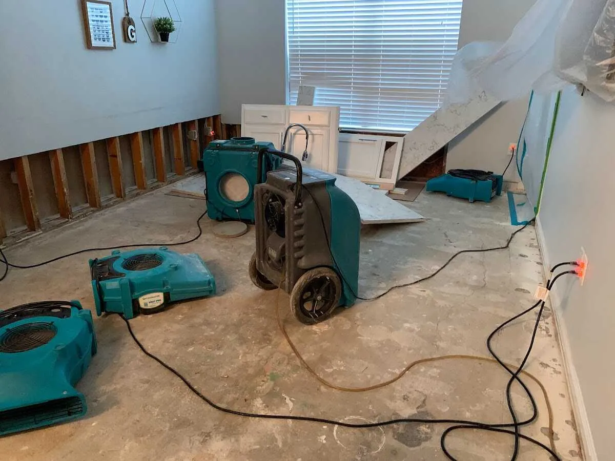 Dehumidifier in flood-cut room for Water Extraction & Removal in East Brunswick